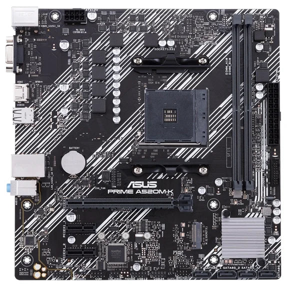 ASUS Prime A520M-K AM4 A520 DDR4 Micro ATX Motherboard