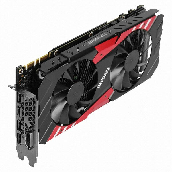 EMTEK HV GTX 1070 GAMER Edition 8GB ports-angle view