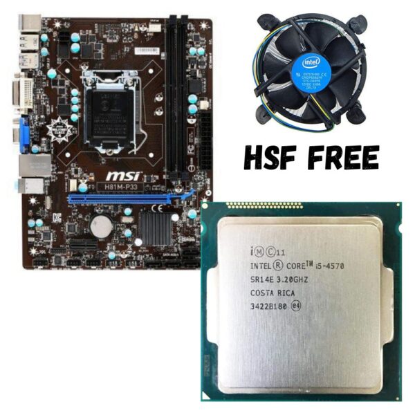 i5 4570 4TH GEN MOTHERBOARD PROCESSOR (USED PACKAGE)