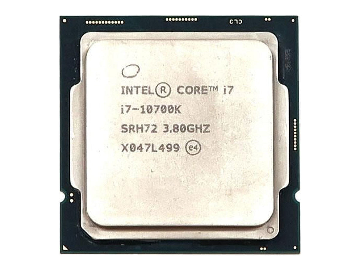 Actual Intel Core i7-10700K SRH72 CPU chip model reference photograph