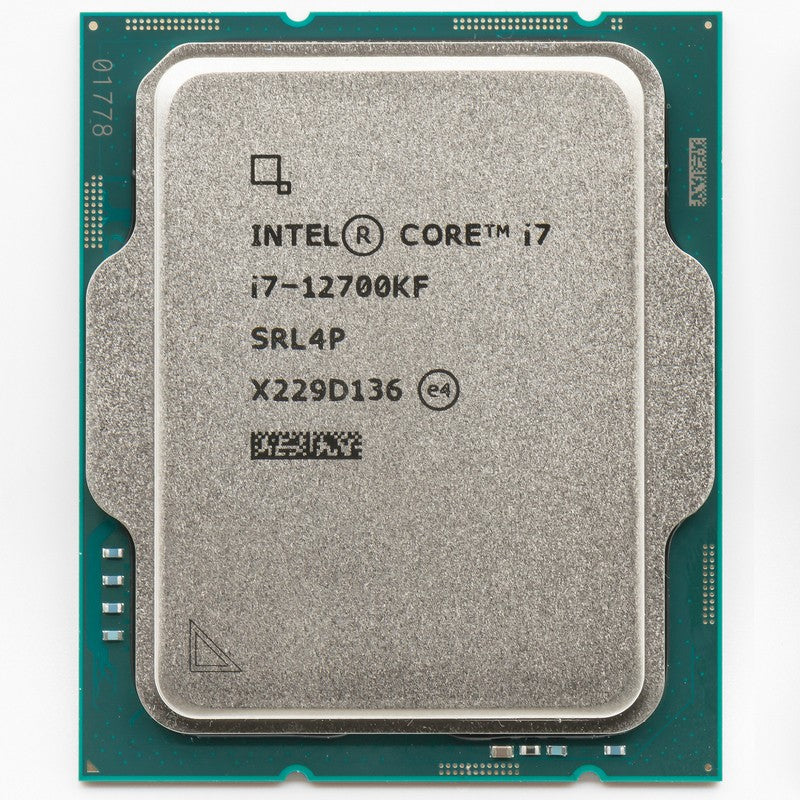 Genuine Intel Core i7-12700KF SRL4P chip photograph, matching model reference