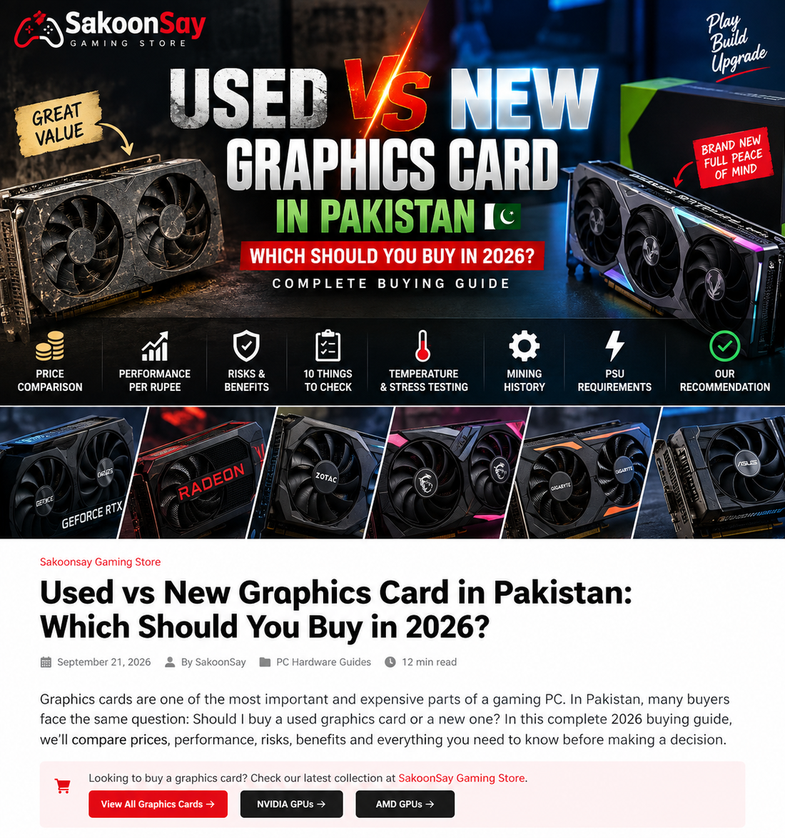 Used vs new graphics card in Pakistan 2026 buying guide