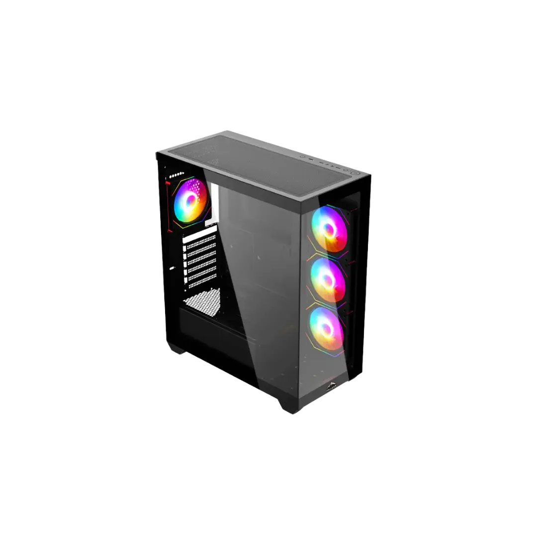 FROZER Aura ATX Black Gaming PC Case – ARGB Gaming Chassis