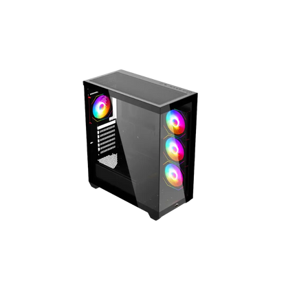 FROZER Aura ATX Black Gaming PC Case – ARGB Gaming Chassis