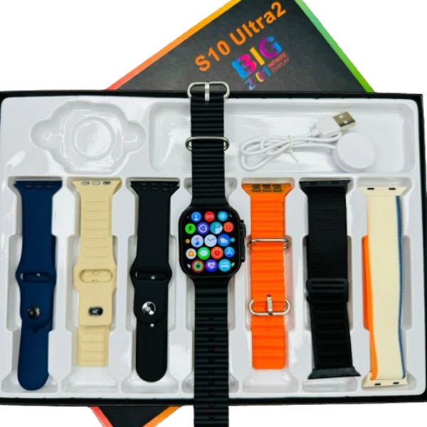 S10 Ultra 2 Smartwatch – 7-in-1 Strap Edition | Bluetooth Calling & Wireless Charging
