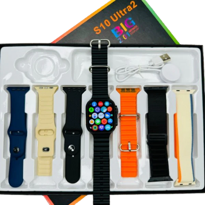 S10 Ultra 2 Smartwatch – 7-in-1 Strap Edition | Bluetooth Calling & Wireless Charging