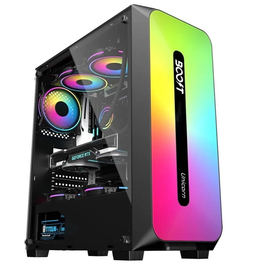 Boost Unicorn ARGB Mid-Tower ATX Gaming PC Case