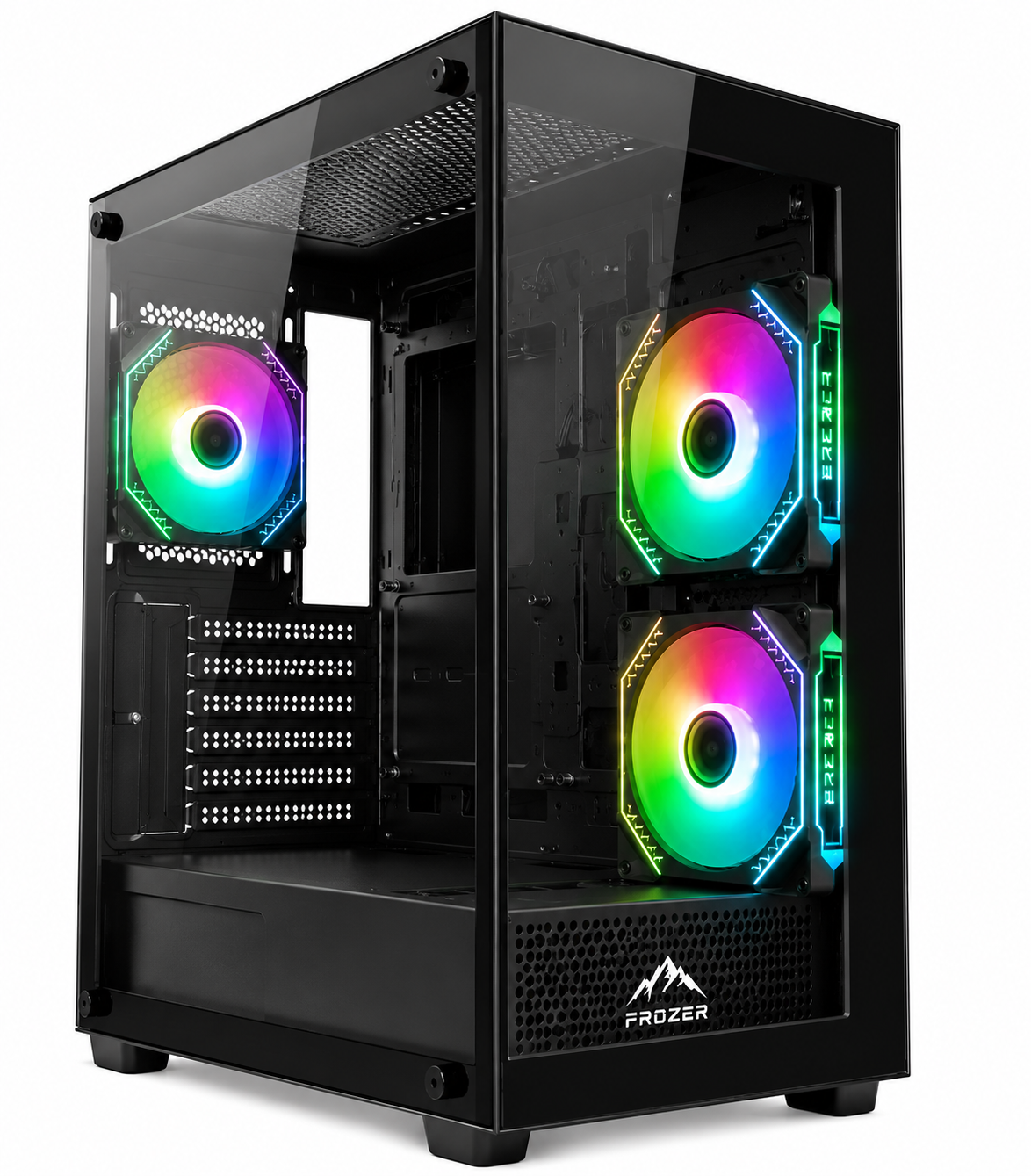 FROZER AURA M Black Gaming Case – 3× ARGB Infinity Fans