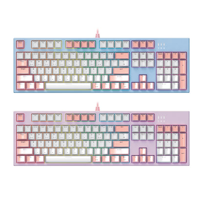 ABKO AN08 Icecube optical gaming keyboard pink and white