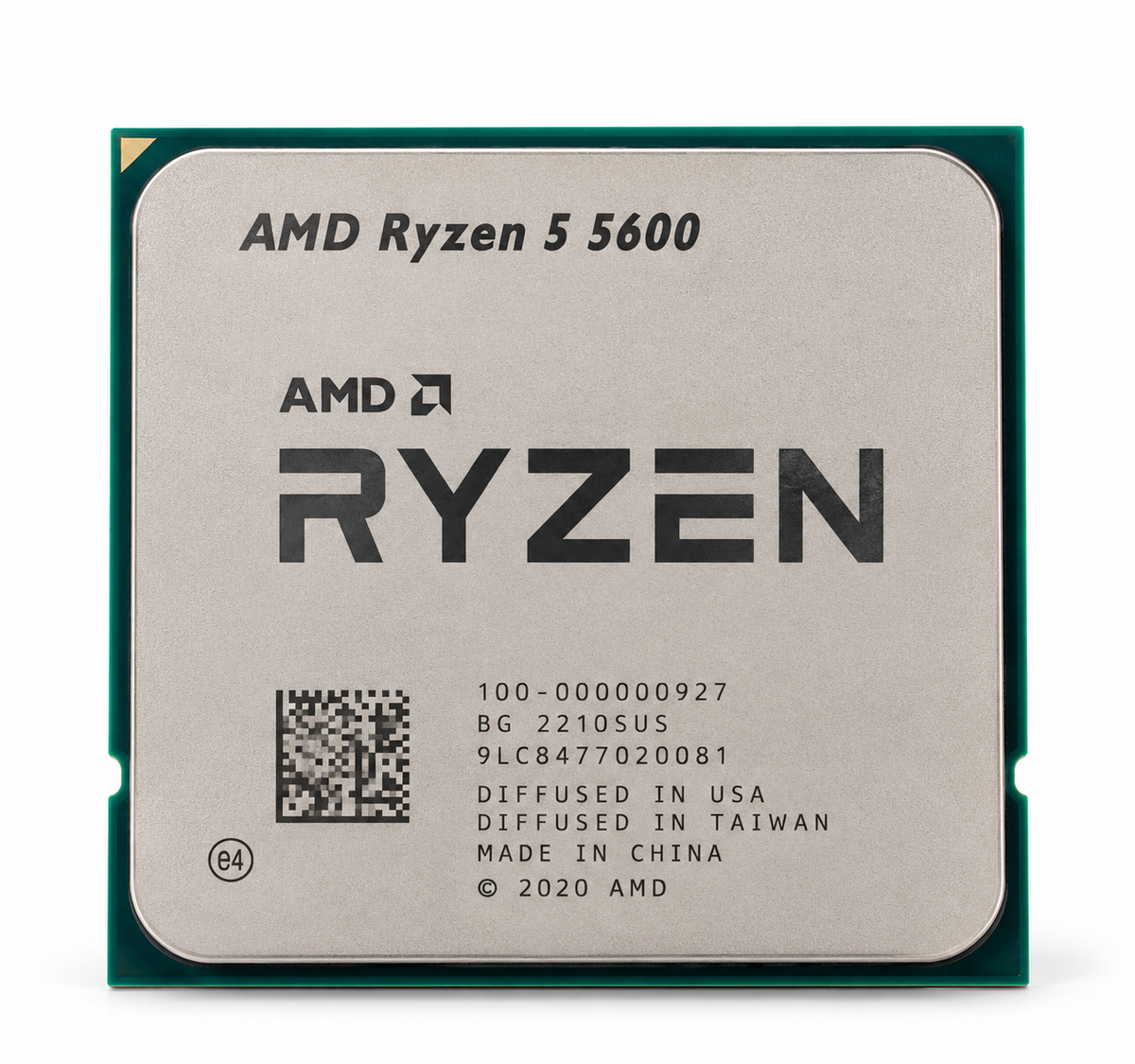 AI-generated illustration of AMD Ryzen 5 5600 processor, not actual inventory photograph; markings fictional.