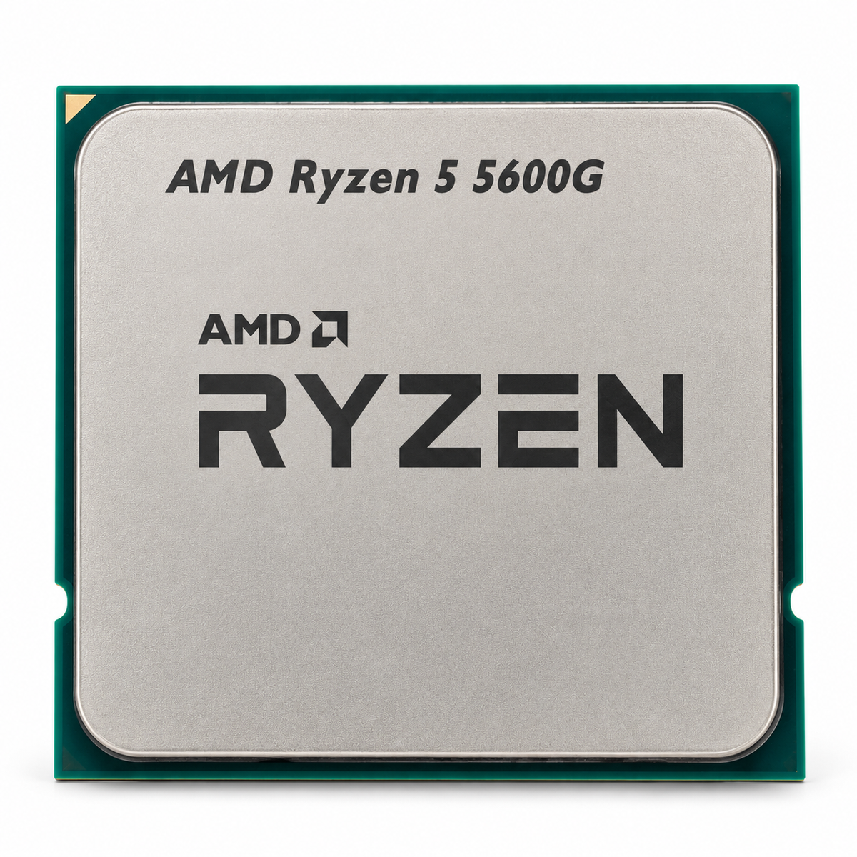 AI-generated illustration of AMD Ryzen 5 5600G CPU; not actual inventory photograph.