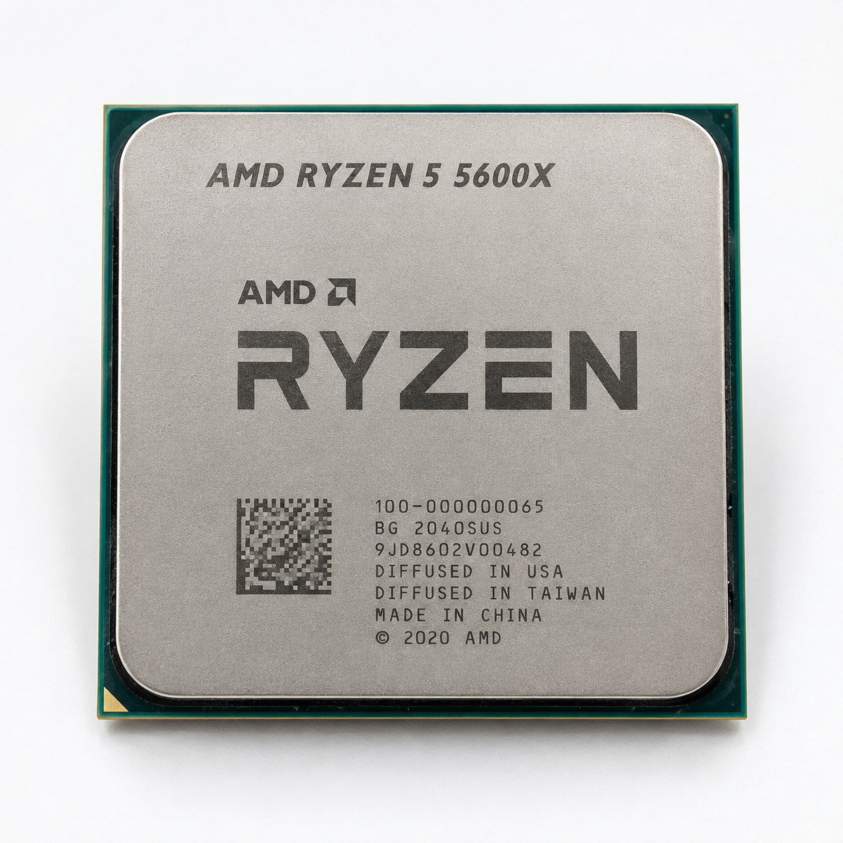 AI-generated illustrative product image of AMD Ryzen 5 5600X processor chip