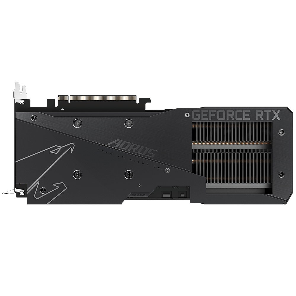 AORUS RTX 3060 Ti ELITE 8G rev. 2.0 backplate view