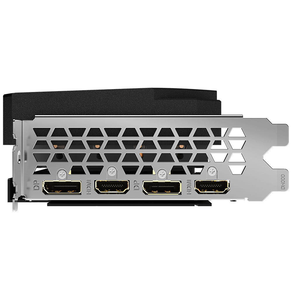 AORUS RTX 3060 Ti ELITE 8G rev. 2.0 ports: two HDMI and two DisplayPort