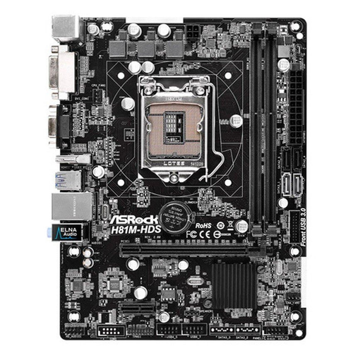 ASRock H81M-HDS 4th Gen LGA1150 Micro-ATX motherboard with DDR3 slots