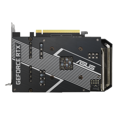 Original ASUS Dual RTX 3060 OC 12GB catalog rear view, card only