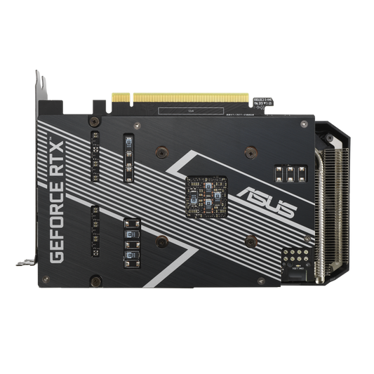 Original ASUS Dual RTX 3060 OC 12GB catalog rear view, card only