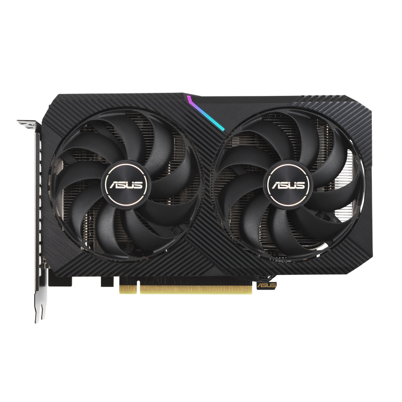 ASUS Dual RTX 3060 OC 12GB original ASUS catalog front view, card only
