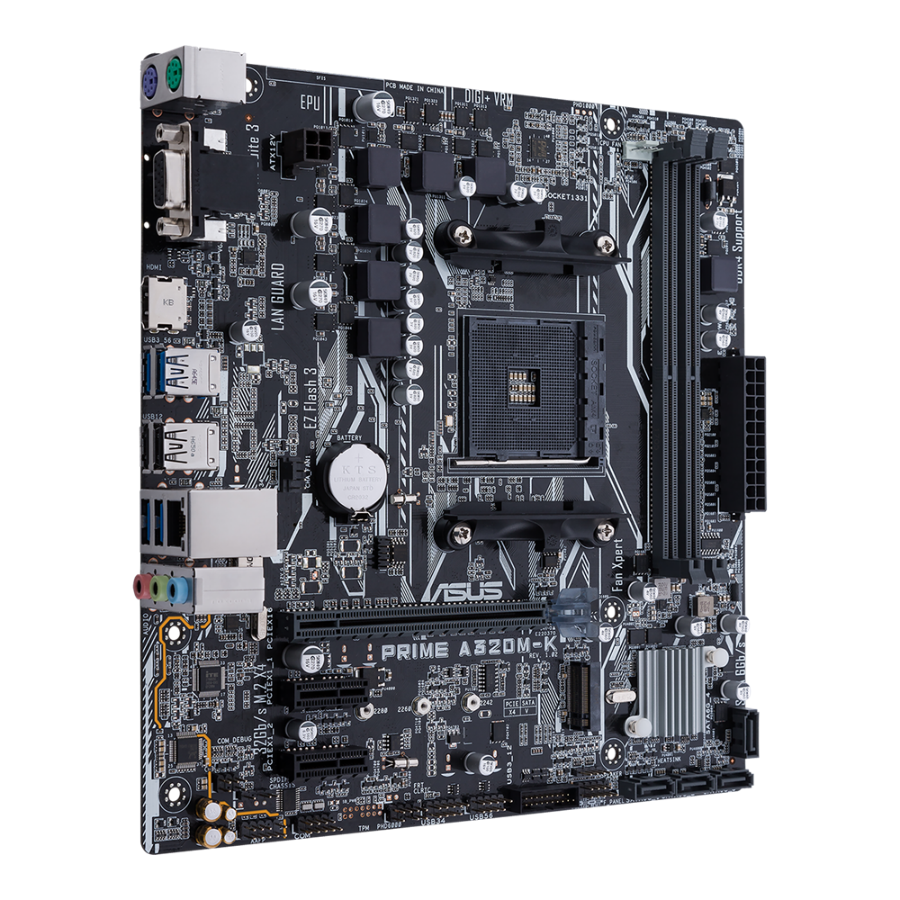 ASUS PRIME A320M-K motherboard without box — official reference image