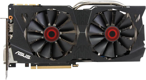ASUS STRIX GTX 970 OC 4GB front view showing both fans, card only