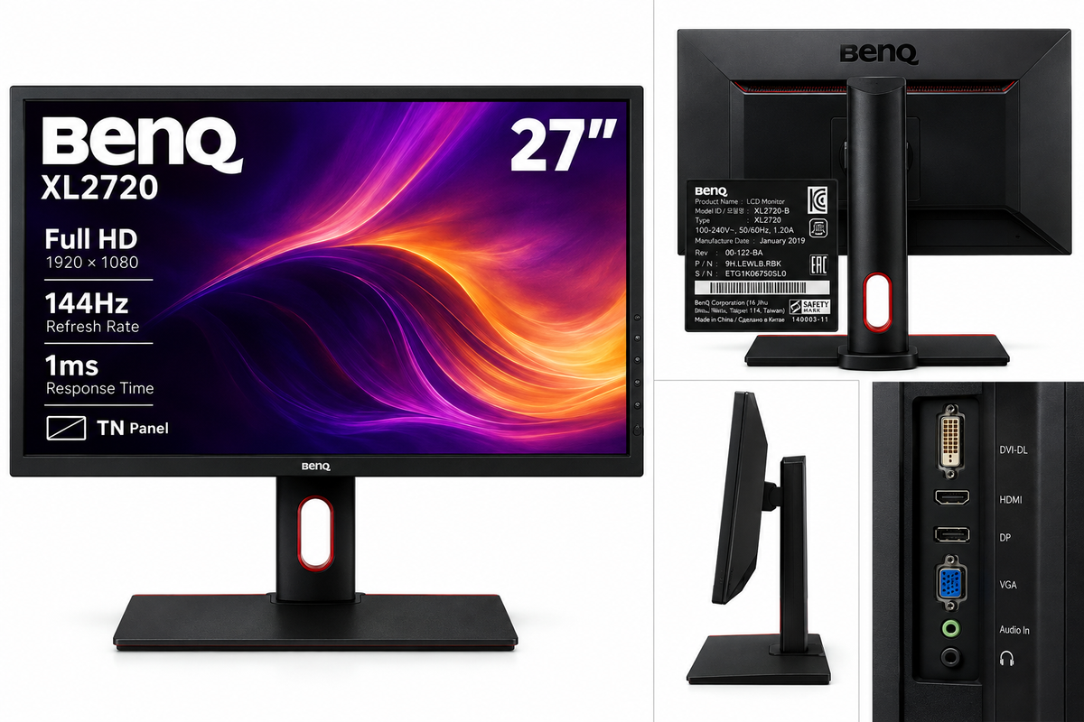 BenQ XL2720 27 inch Full HD gaming monitor used