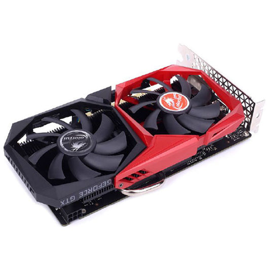 Colorful GeForce GTX 1050 NB 2GB red and black dual-fan graphics card