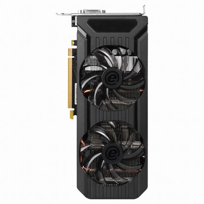 emTek GTX 1060 Dual 3GB front view, both fans visible, card only