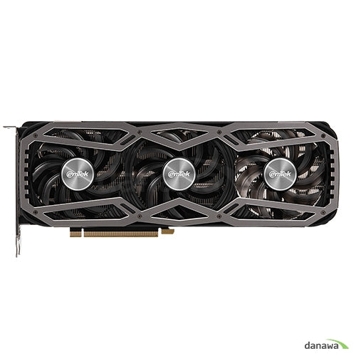 emTek RTX 3070 Black Edition OC 8GB - front triple-fan view