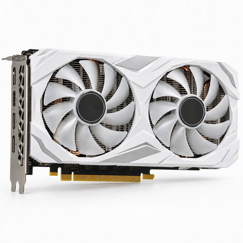 GALAX GeForce GTX 1660 SUPER 6GB GDDR6 White used graphics card front view