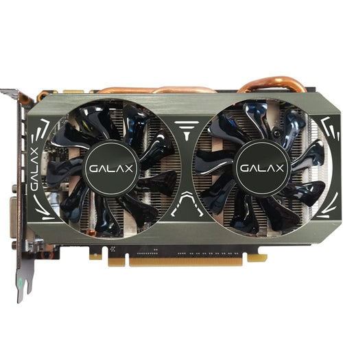 GALAX GeForce GTX 960 GAMER OC 2GB silver dual-fan front view