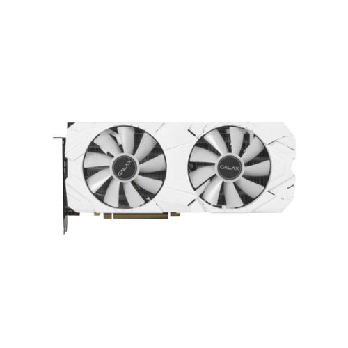 GALAX GeForce RTX 2070 EX White 8GB GDDR6 dual fan graphics card front view