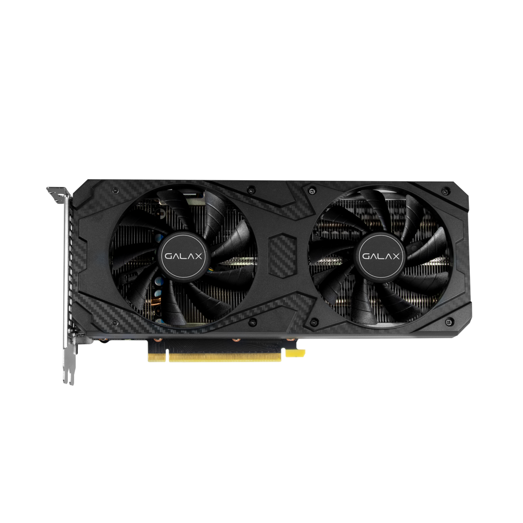 GALAX RTX 3060 1-Click OC 12GB black dual-fan graphics card front view