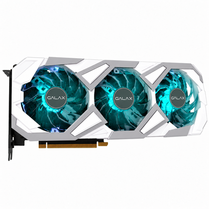 GALAX RTX 3070 EX Gamer White front fan-side view — AI-generated model reference