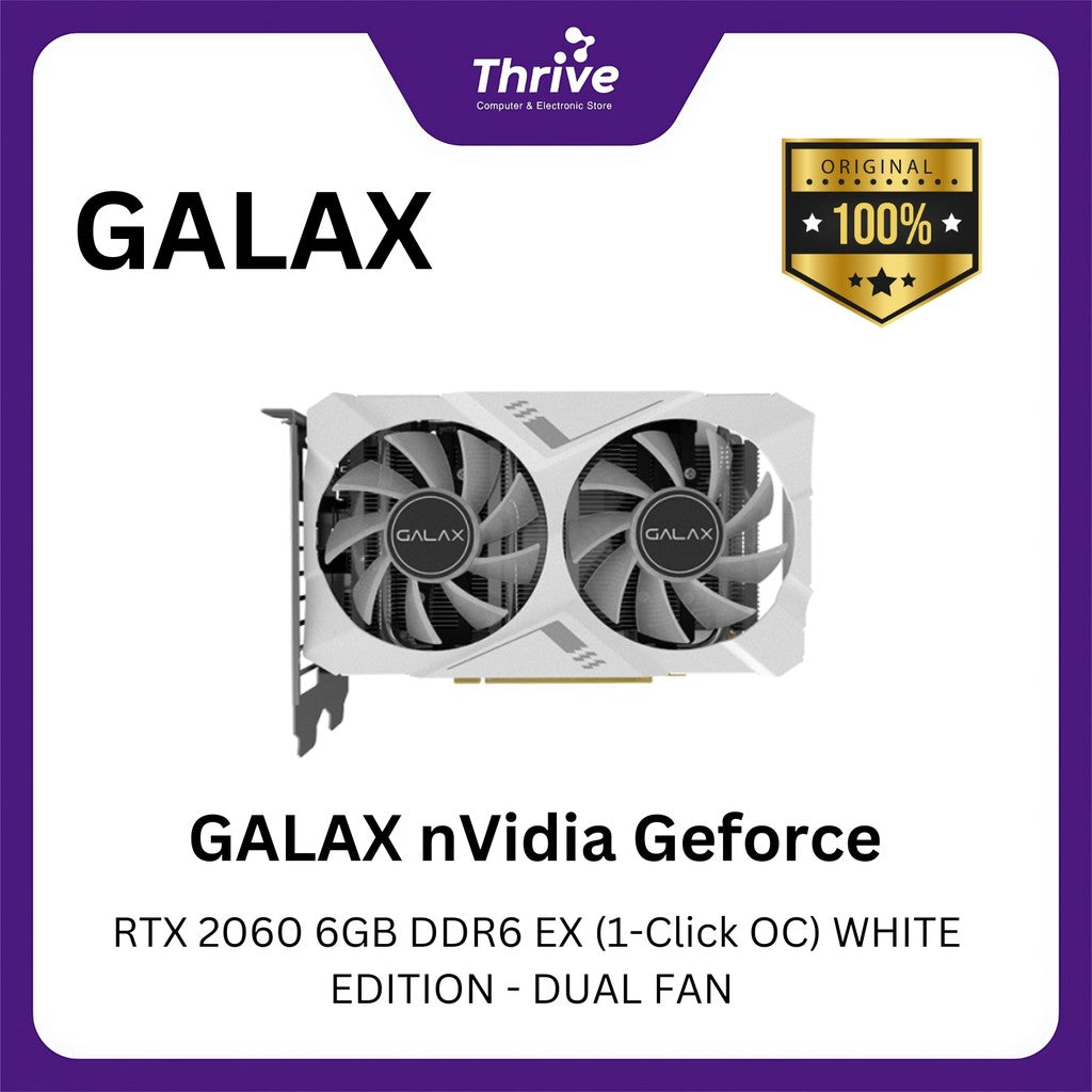 GALAX RTX 2060 White Mini 1-Click OC 6GB original front card-only product image