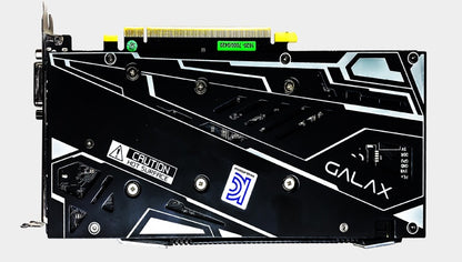 GALAX RTX 2070 8GB grey blue model rear backplate view without box