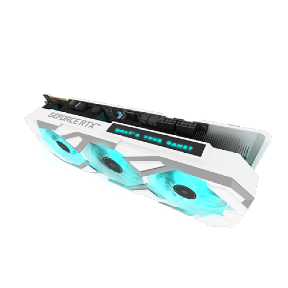 GALAX RTX 3070 EX Gamer White RGB and side view