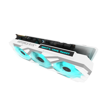 GALAX RTX 3070 EX Gamer White RGB and side view