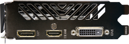 Official Gigabyte GeForce GTX 1050 Ti OC 4G card ports view