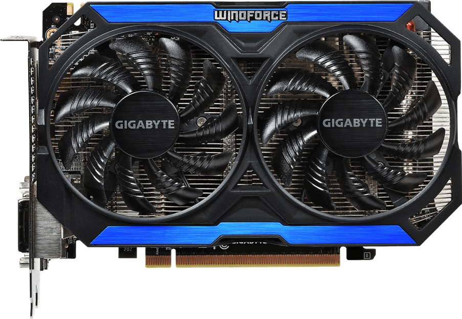 Gigabyte GTX 960 OC 2GB WINDFORCE 2X GV-N960OC-2GD front view