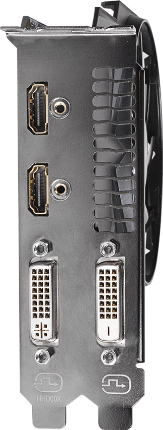 Gigabyte GeForce GTX 750 Ti OC 1GB rear view