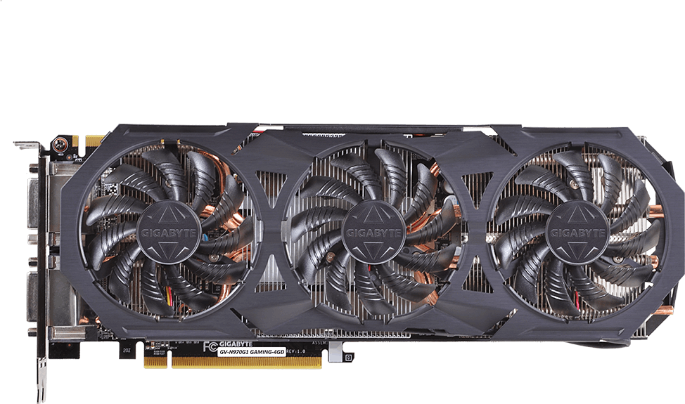 Gigabyte GTX 970 G1 Gaming 4GB original manufacturer front view, without box