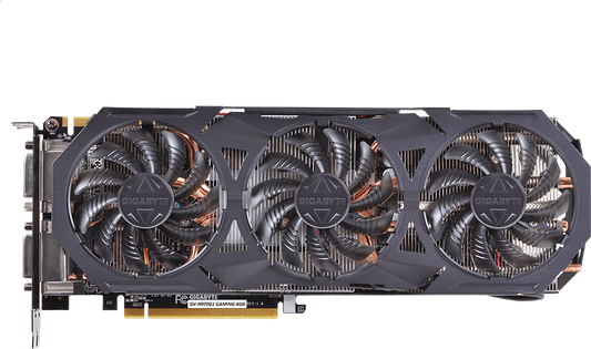 Gigabyte GTX 970 G1 Gaming 4GB original manufacturer front view, without box