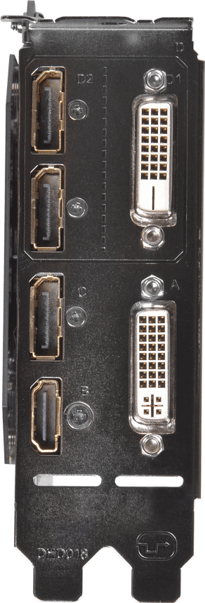 Gigabyte GTX 970 G1 Gaming 4GB original manufacturer ports view, without box