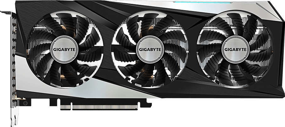 Gigabyte RTX 3060 Ti Gaming OC 8GB rev 2.0 front triple-fan view