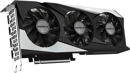 Gigabyte RTX 3060 Ti Gaming OC 8GB rev 2.0 angled card-only view