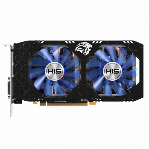 HIS Radeon RX 570 IceQ X2 Turbo 4GB blue dual-fan front view