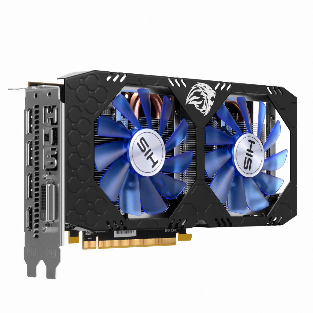 HIS Radeon RX 570 IceQ X2 Turbo 4GB display output side view