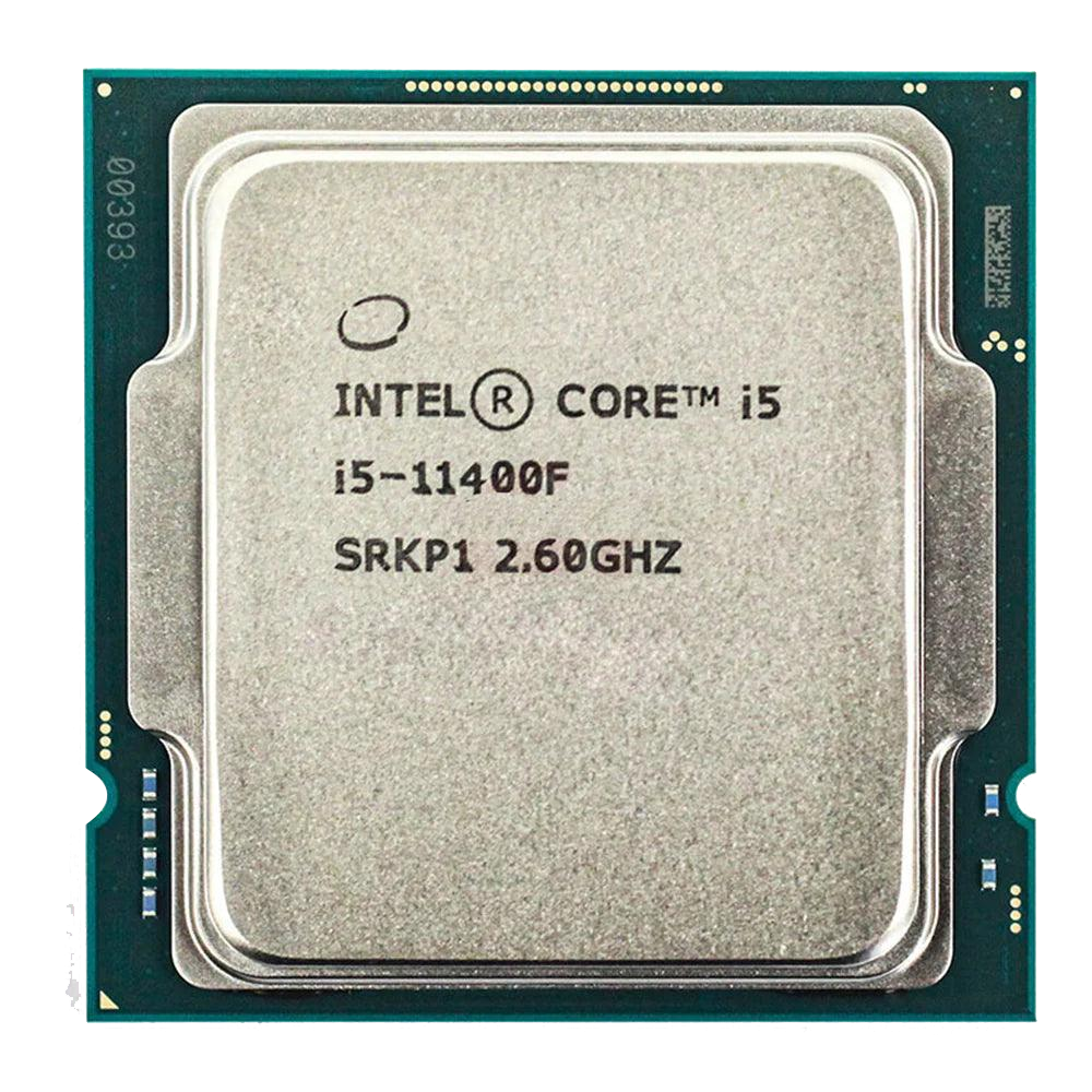 Intel Core i5-11400F SRKP1 2.60GHz tray OEM CPU top view, chip only
