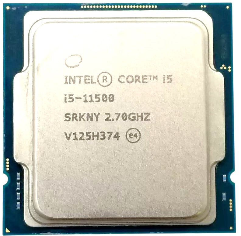 Genuine Intel Core i5-11500 SRKNY tray/OEM processor chip, front view