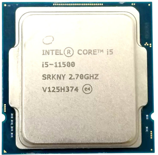 Genuine Intel Core i5-11500 SRKNY tray/OEM processor chip, front view
